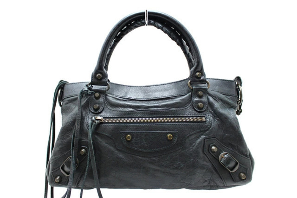 Balenciaga Calfskin The First Handbag Black